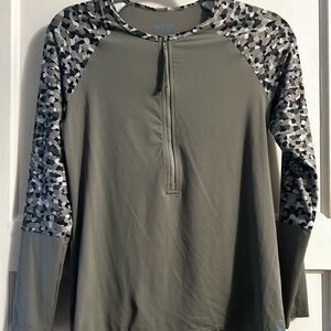 Carve Designs Olive and Camouflage Long Sleeve Top